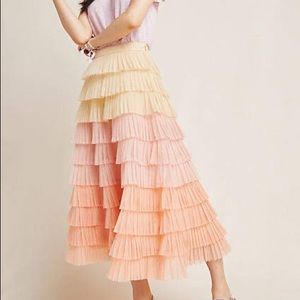 Geisha Designs Villa Tiered Midi Skirt